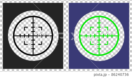Aiming illustration that identifies and aims at a goal 86240736