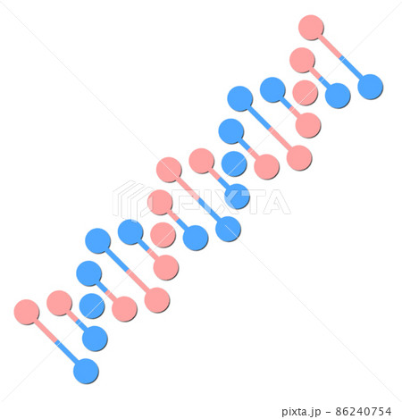 遺伝子のDNAを表現した螺旋状のイラスト 86240754