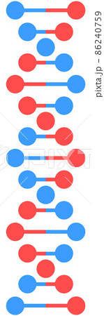 遺伝子のDNAを表現した螺旋状のイラスト 86240759