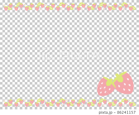 Frame of strawberry flowers, leaves and fruits Frame of strawberry flowers, leaves and fruits 86241157