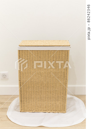 Isolated on white laundry basket 86242346