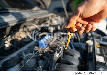 automotive oil level gauge.soft focus.shallow focus effect. automotive oil level gauge.soft focus.shallow focus effect. 86243042