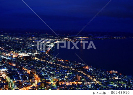 函館山から見た湯川温泉夜景 函館山から見た湯川温泉夜景 86243916