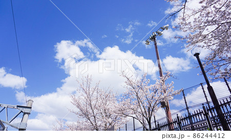 学校や部活、青春の夏空 86244412