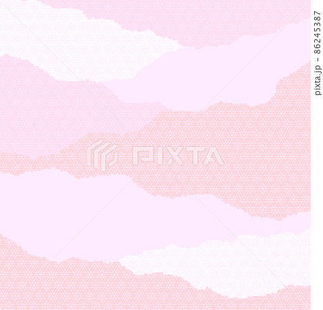 桃色胡麻紋模様 86245387