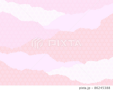 桃色胡麻紋模様 86245388