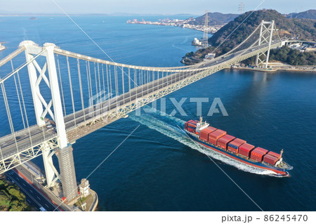 福岡県北九州市　関門橋 86245470