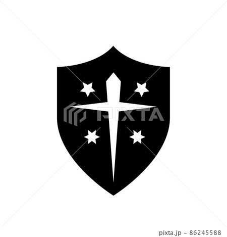 盾のイラスト セキュリティ対策のアイコン のイラスト素材