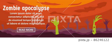 Zombie apocalypse banner horizontal concept Zombie apocalypse banner horizontal concept 86246122