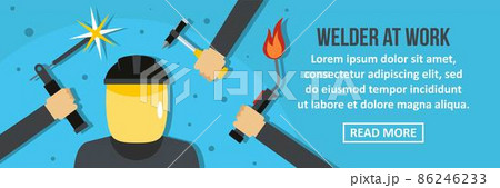 Welder at work banner horizontal concept 86246233