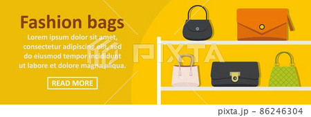 Fashion bags banner horizontal concept 86246304