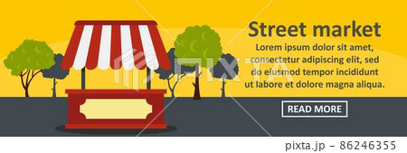Street market banner horizontal concept 86246355