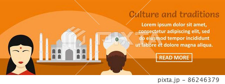 India culture and traditions banner horizontal concept 86246379