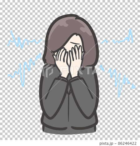 哀悼中讓我哭泣的女性的插圖 哀悼中讓我哭泣的女性的插圖 86246422