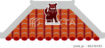 赤瓦とシーサー 86246483