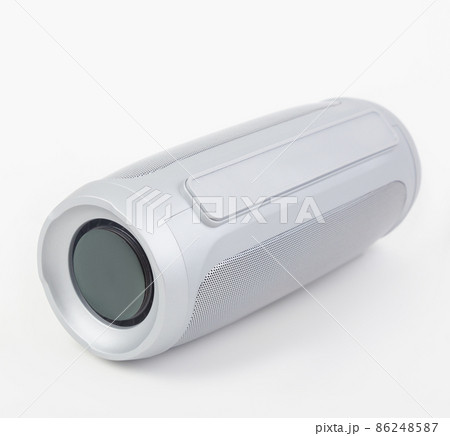 silver modern music boombox portable bluetooth speaker 86248587