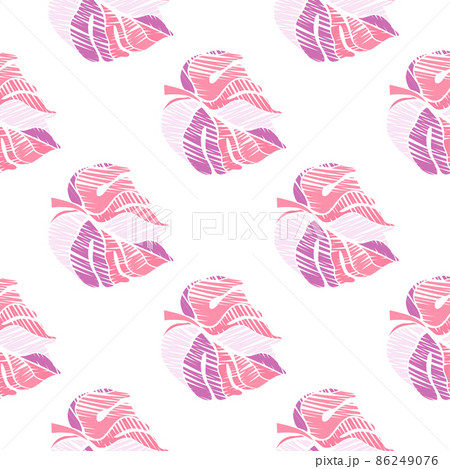Creative monstera leaves tropical seamless pattern. Embroidery palm leaf endless wallpaper. 86249076