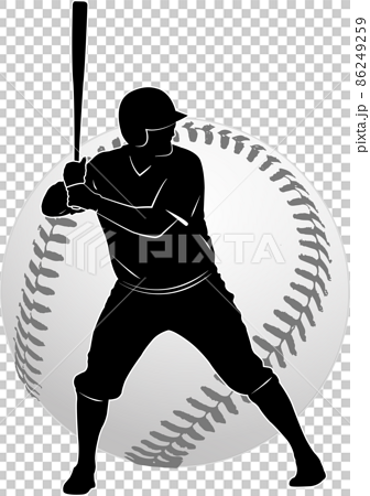 Baseball player silhouettes clipart