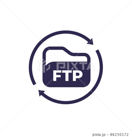 ftp icon, transfer, upload to server 86250172