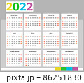 American calendar 2022. Week starts on Sunday 86251830
