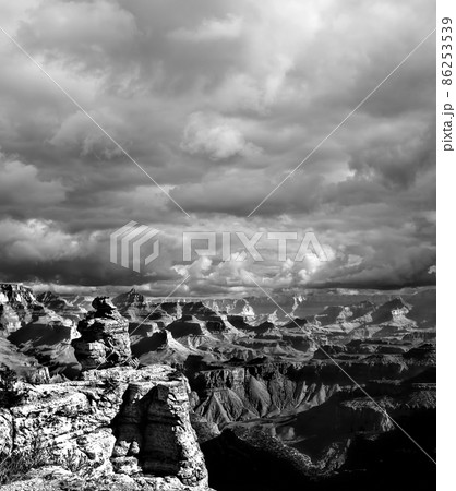 Black and white Grand Canyon Arizona 86253539