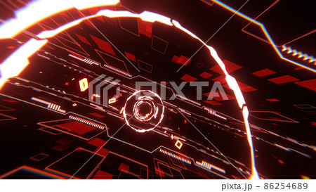 トンネル クラブイベント VJ サイバー空間 リング 赤 [別Verあり] 86254689