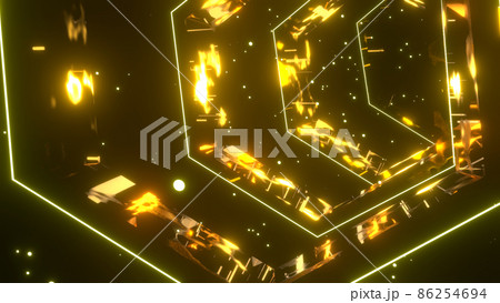 VJ 六角形 トンネル デジタル 黄 [別Verあり] 86254694