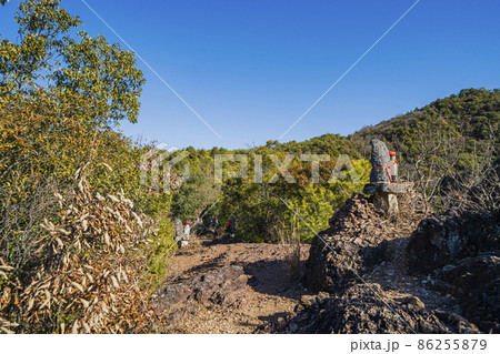 犬山寂光院の尾根筋の石仏群 86255879