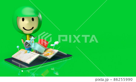 The map and tablet for delivery  or  apps transport  concept  3d rendering 86255990