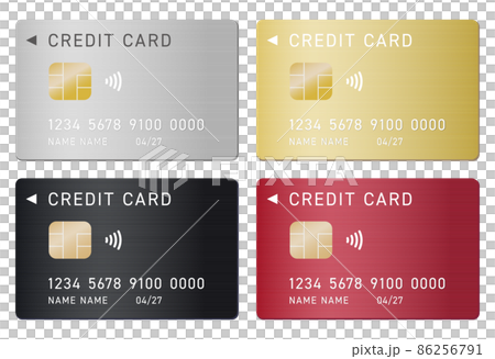 クレジットカードのイラストセット 86256791