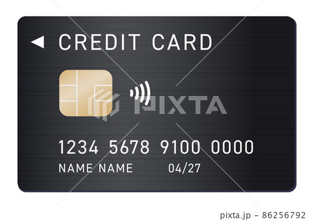 クレジットカードのイラスト　ブラックカード 86256792