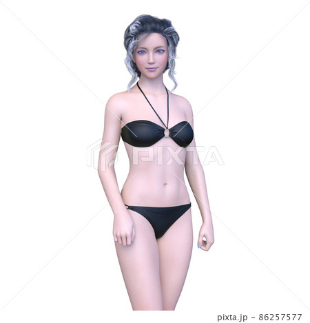 ビキニ姿の女性のイラスト素材 [86257577] - PIXTA