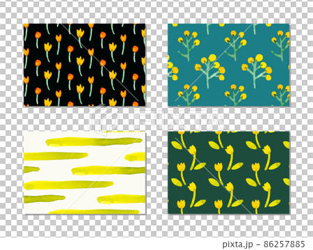 只為水彩線條和郁金香設置的圖案 86257885