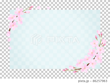 Cherry blossom vector frame Somei Yoshino [Ichimatsu] 86257963