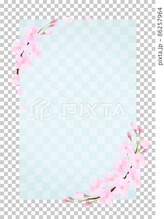 Cherry blossom vector frame Somei Yoshino [Ichimatsu] 86257964