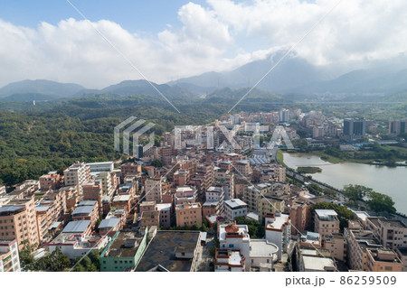 Aerial view of urban village landscape in Shenzhen city,China Aerial view of urban village landscape in Shenzhen city,China 86259509