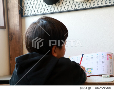 宿題をする子供 86259566