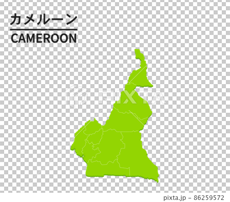 World map illustration of Cameroon 86259572