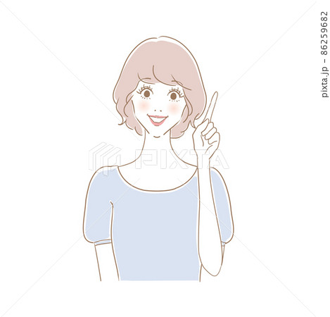 笑顔の可愛い女性 86259682
