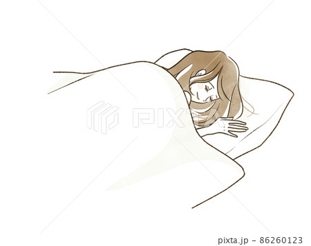 眠っている女性 86260123