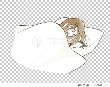 眠っている女性 86260123