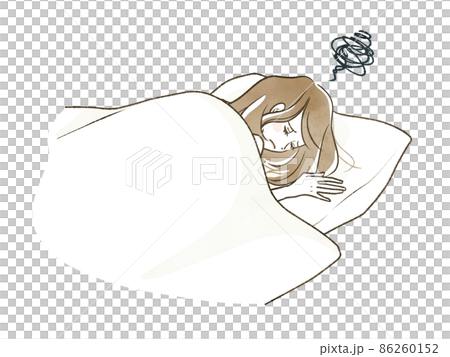 よく眠れない女性 86260152