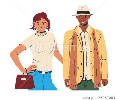 Stylish Couple Isolated. 86263003