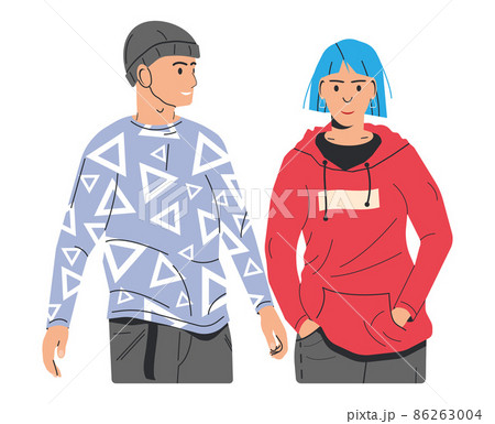 Stylish Couple Isolated. Stylish Couple Isolated. 86263004