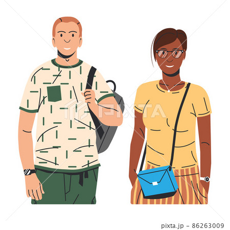 Stylish Couple Isolated. 86263009
