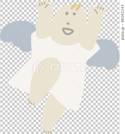 舉起雙手的天使的插圖 86263143