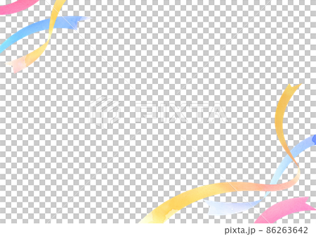 シンプルな水彩風のリボン背景 86263642