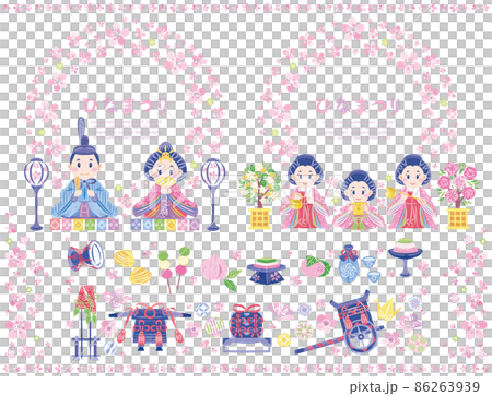 Hinamatsuri Hinamatsuri illustration frame set 86263939