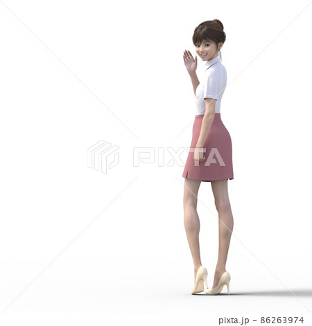 する女性社員　perming3DCGイラスト素材 86263974