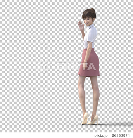 する女性社員　perming3DCGイラスト素材 86263974